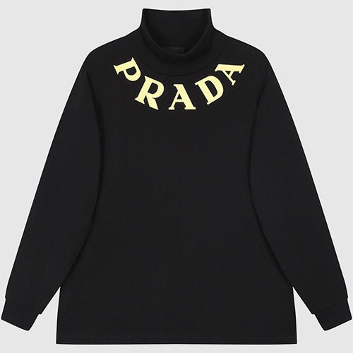 [홍콩명품,PRADA] 프라다 23SS 로고 프린트 하이넥 긴팔 티셔츠 (2컬러), BM8694, TOP, 온라인명품쇼핑몰,남자명품의류,인터넷쇼핑몰,해외직구