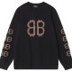 [홍콩명품.BALENCIAGA] 발렌시아가 23SS 로고 프린트 니트 스웨터 (블랙), BM8841, GG, 온라인명품쇼핑몰,남자명품의류,인터넷쇼핑몰,해외직구