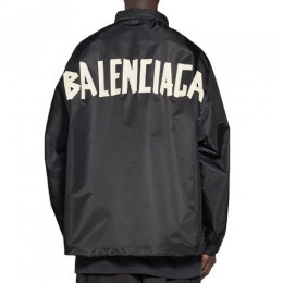 [홍콩명품.BALENCIAGA] 발렌시아가 23SS 로고 테이핑 후드 바람막이 자켓 (블랙), BM9140, JU, 온라인명품쇼핑몰,남자명품의류,인터넷쇼핑몰,해외직구