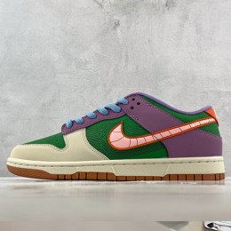 [홍콩명품.NIKE] 나이키 23SS 아테네 Nike Dunk 에어 조던 레트로 로우탑 스니커즈 (베이지-그린-퍼플), SE2134, ALW, 무브타임사이트,인터넷명품쇼핑몰,남자명품,슈즈,신발