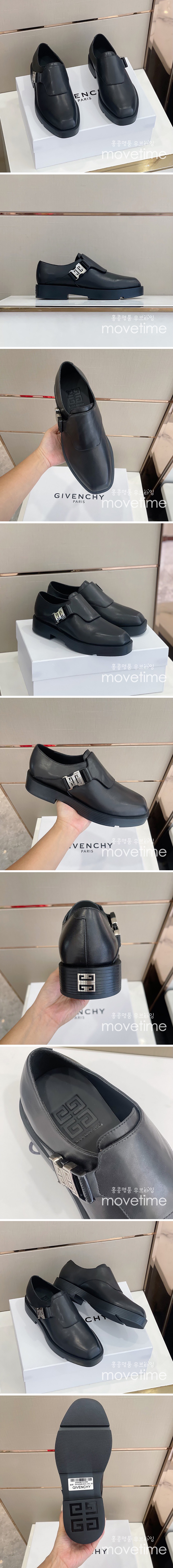 [홍콩명품.GIVENCHY] 지방시 23SS 4G 로고 남성 가죽 굽 구두 (블랙), SE2183, S2, 무브타임사이트,인터넷명품쇼핑몰,남자명품,슈즈,신발