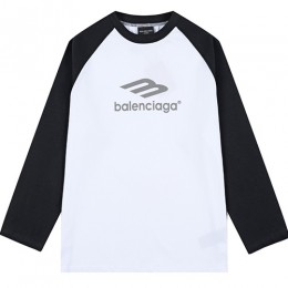 [홍콩명품.BALENCIAGA] 발렌시아가 23SS 스포티로고 레이어드 오버핏 긴팔 티셔츠 (2컬러), BM10685, GG, 홍콩명품의류,구매대행,온라인명품