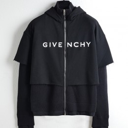 [홍콩명품.GIVENCHY] 지방시 23SS 로고 레이어드 후드 집업 니트 가디건 자켓 (2컬러), BM10718, JU, 홍콩명품의류,구매대행,온라인명품