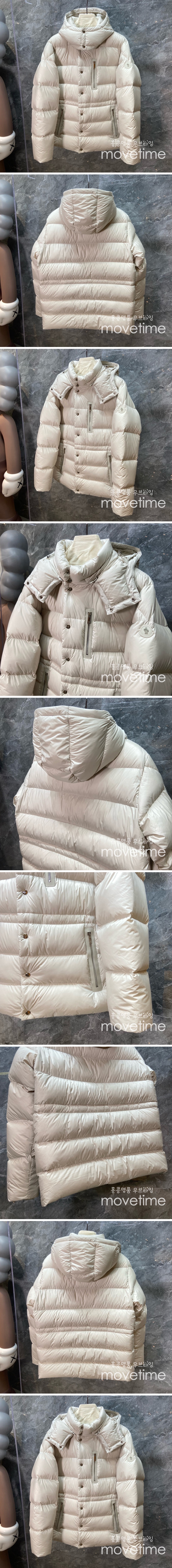 [홍콩명품.MONCLER] 몽클레어 23SS 로고 후드 다운 패딩 자켓 (아이보리), BM11126, KSM, 홍콩명품의류,구매대행,온라인명품