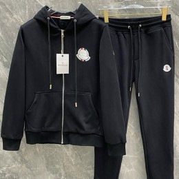 [홍콩명품.MONCLER] 몽클레어 23SS 로고 기모 후드 집업 자켓 + 조거 팬츠 바지 상하의 세트 (블랙), BM11332, KSM, 홍콩명품의류,구매대행,온라인명품