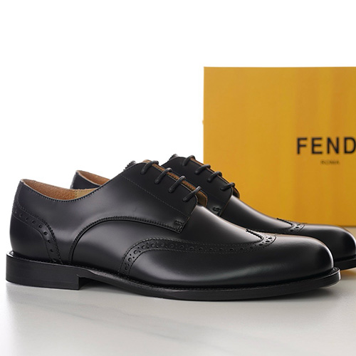 [홍콩명품,FENDI] 펜디 24SS 로고 패턴 가죽 정장 구두 (블랙), SE2408, S2, 홍콩명품쇼핑몰,무브타임,악세사리,잡화,생활용품