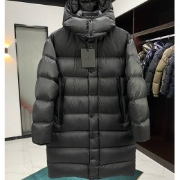 [홍콩명품.MONCLER] 몽클레어 24SS 로고 후드 다운 롱 패딩 자켓 (블랙), BM11461, KSM, 홍콩명품의류,구매대행,온라인명품