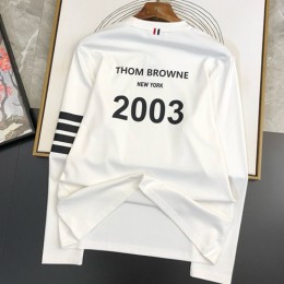 [홍콩명품.THOME BROWNE] 톰브라운 24SS 로고 2003 4바 긴팔 티셔츠 (3컬러), BM11656, JS, 홍콩명품의류,구매대행,온라인명품