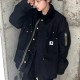 [홍콩명품,SACAI] 사카이 24SS Sacai X carhartt 시어링 자켓 (블랙), BM11855, JL, 홍콩명품의류,구매대행,온라인명품