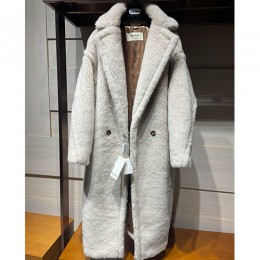 [홍콩명품.Max Mara] 막스마라 24SS 로고 여성 밍크 롱코트 자켓 (아이보리), BM11904, PG