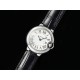 [홍콩명품시계.CARTIER] 까르띠에 발롱블루 여성용 28mm 화이트 다이얼, 쿼츠버전, 블랙 가죽줄