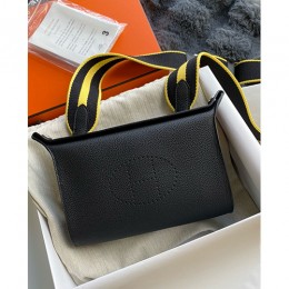 [홍콩명품.Hermes] 에르메스 24SS 로고 videpoches 27cm 가죽 크로스백 (블랙), BGM2467, H3, 홍콩명품가방,명품쇼핑몰,크로스백,핸드백,구매대행,무브타임