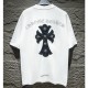 [홍콩명품.Chrome Hearts] 크롬하츠 24SS 크로스 레더 로고 반팔 티셔츠 (2컬러), BM12133, JU, 홍콩명품의류,구매대행,온라인명품