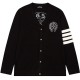 [홍콩명품.Chrome Hearts] 크롬하츠 24SS 백로고 4바 V넥 니트 가디건 (블랙), BM12346, JU, 홍콩명품의류,구매대행,온라인명품