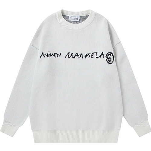 [홍콩명품.Maison Margiela] 메종마르지엘라 24SS 로고 니트 스웨터 (화이트), BM12489, JU 홍콩명품의류,구매대행,온라인명품