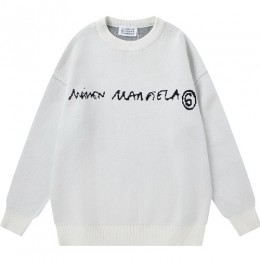 [홍콩명품.Maison Margiela] 메종마르지엘라 24SS 로고 니트 스웨터 (화이트), BM12489, JU 홍콩명품의류,구매대행,온라인명품