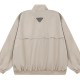 [홍콩명품,PRADA] 프라다 24SS 삼각로고 봄버 자켓 (베이지), BM12578, JU, 홍콩명품의류,구매대행,온라인명품