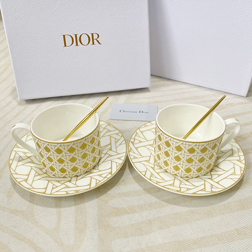 [홍콩명품,Christian Dior] 디올 24SS 로고 도자기 티컵 커피컵 세트, ET2170, ZAKKA, 명품접시,와인잔,키홀더,내의,양말,가구주변기기