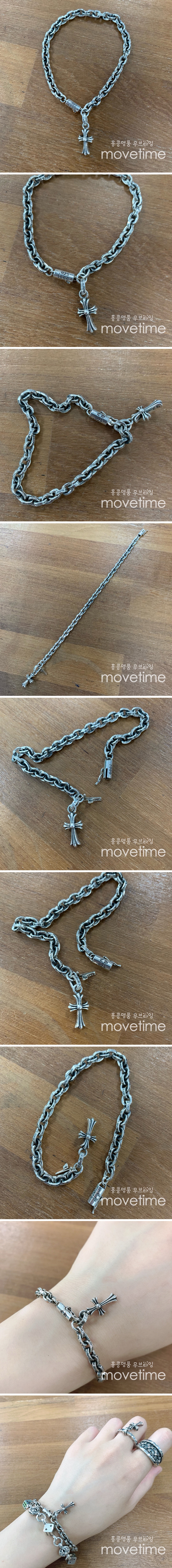 [홍콩명품.Chrome Hearts] 크롬하츠 24SS 로고 Paper chain 925실버 팔찌, ET2220, CR1, 명품악세사리,팔찌,귀걸이,반지