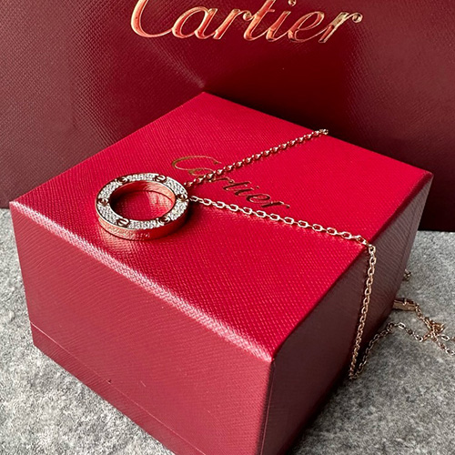 [홍콩명품.CARTIER] 까르띠에 24SS 로고 LOVE 46cm 925실버 링 목걸이, ET2230, JASON, 명품악세사리,팔찌,귀걸이,반지