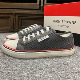 [홍콩명품.THOME BROWNE] 톰브라운 24SS 로고 캔버스 스니커즈 운동화 (그레이), SE2770, S2, 명품스니커즈,운동화,구두,로퍼,하이탑,신발