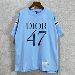 [홍콩명품,Christian Dior] 디올 24SS 로고 남버47 반팔 티셔츠 (스카이블루), BM13106, JU, 홍콩명품의류,구매대행,온라인명품