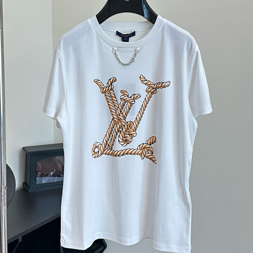 [홍콩명품.LOUIS VUITTON] 루이비통 24SS 로고 프린트 여성 반팔 티셔츠 (2컬러), BM13283, KB, 홍콩명품의류,구매대행,온라인명품