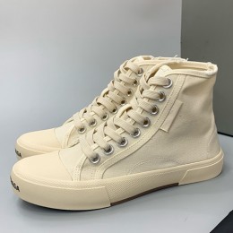 [홍콩명품.BALENCIAGA] 발렌시아가 24SS 로고 캔버스 하이탑 운동화 (아이보리), SE2902, PMD, 명품스니커즈,운동화,구두,로퍼,하이탑,신발