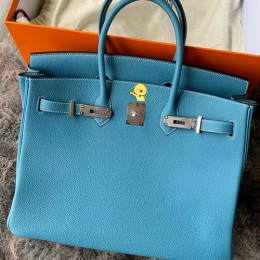 [홍콩명품.Hermes] 에르메스 24SS 로고 Birkin35 레더 가죽 크로스백 핸드백 (블루), BGM2948, H3, 홍콩명품쇼핑몰,무브타임,악세사리,잡화,생활용품