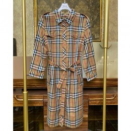 [홍콩명품.Burberry] 버버리 24SS 로고 여성 빈티지 체크 패턴 셔츠 원피스, BM13987, S1F, 홍콩명품의류,구 매대행,온라인명품