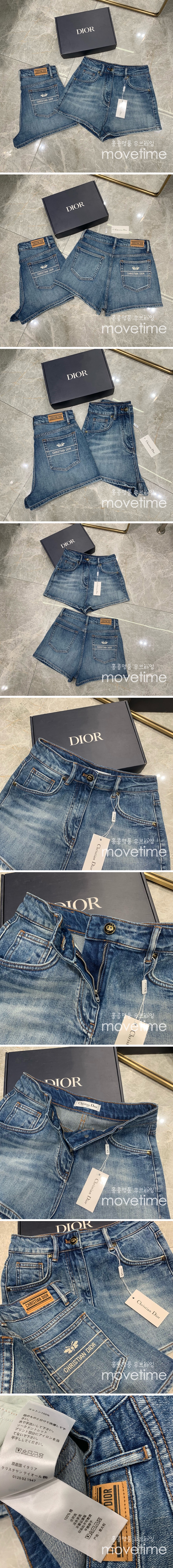 [홍콩명품,Christian Dior] 디올 24SS 로고 여성 데님 미니 쇼츠 반바지, BM14314, TBG, 홍콩명품의류,구매대행,온라인명품