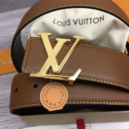 [홍콩명품.LOUIS VUITTON] 루이비통 23SS 로고 브라운 리버서블 레더 가죽 벨트 (3버클), BT1206, 4.0cm, X1, 명품레플리카,인터넷쇼핑몰,남자명품,해외직구