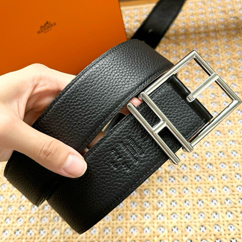 [홍콩명품.Hermes] 에르메스 24SS 로고 리버서블 레더 가죽 벨트 (블랙-2버클), BT1230, 3.8cm, X1, 명품레플리카,인터넷쇼핑몰,남자명품,해외직구