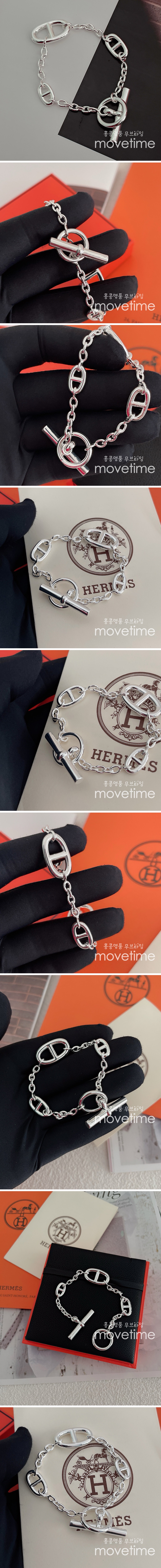 [홍콩명품.Hermes] 에르메스 24SS 로고 Farandole 925실버 팔찌, ET2584, SL, 명품악세사리,팔찌,귀걸이,반지