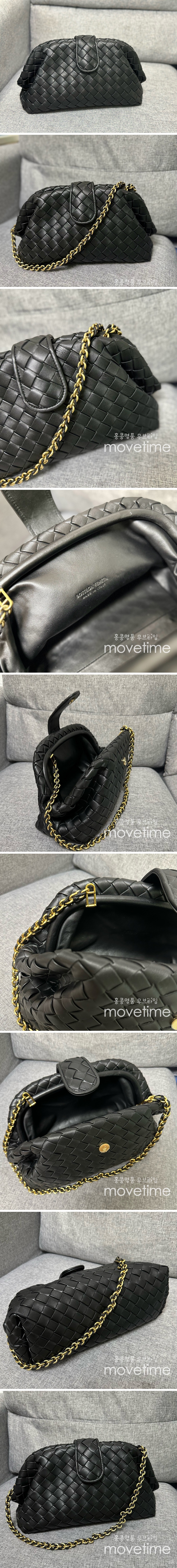 [홍콩명품.BOTTEGA VENETA] 보테가베네타 24SS 로고 Lauren 1980 teen clutch 인트레치아토 레더 가죽 크로스백 (블랙), BGM3327, BT, 홍콩명품가방,명품쇼핑몰,크로스백,핸드백,구매대행,무브타임