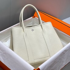 [홍콩명품.Hermes] 에르메스 24SS 로고 GARDEN PARTY 레더 가죽 36cm 핸드백 토트백 (화이트), BGM3362, BDA, 명품지갑,무브타임쇼핑몰,홍콩명품,사이트,명품쇼핑몰