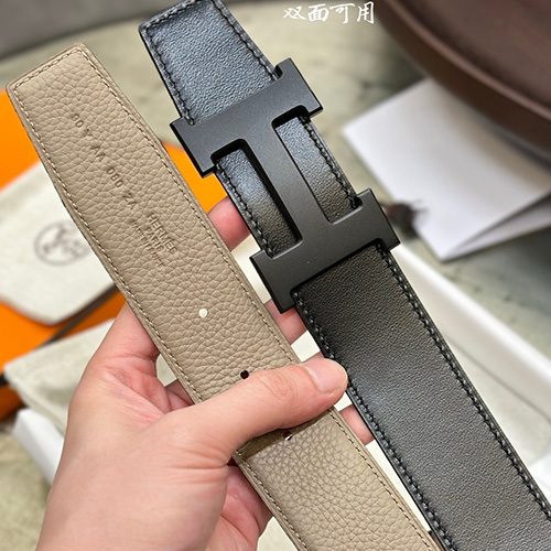 [홍콩명품.Hermes] 에르메스 24SS 블랙 H로고 LEATHER STRAP 리버서블 레더 가죽 벨트 (블랙-베이지), 3.8cm, BT1284, MR, 명품레플리카,인터넷쇼핑몰,남자명품,해외직구