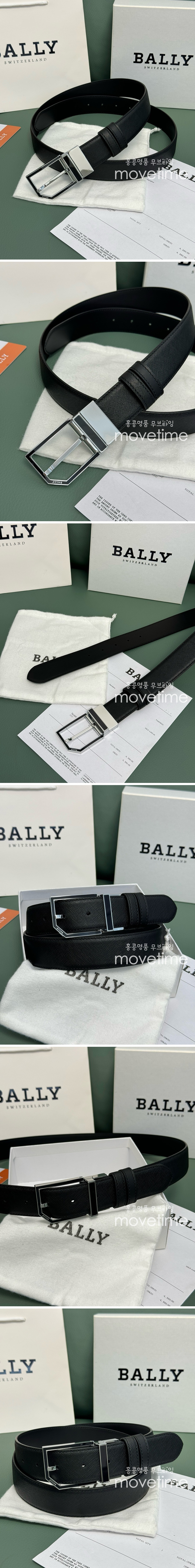 [홍콩명품.BALLY] 발리 24SS 로고 레더 가죽 벨트 (은장-블랙), 3.4cm, BT1306, MR, 명품레플리카,인터넷쇼핑몰,남자명품,해외직구