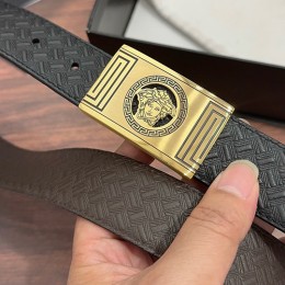 [홍콩명품.VERSACE] 베르사체 24SS 로고 메두사 레더 가죽 벨트 (블랙-2버클), 3.5cm, BT1312, MR, 명품레플리카,인터넷쇼핑몰,남자명품,해외직구