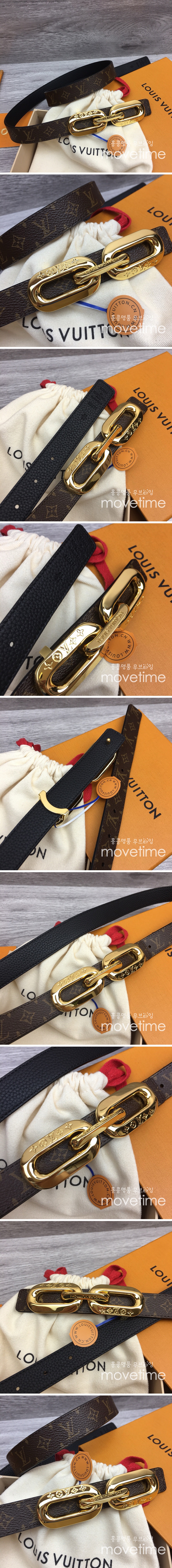 [홍콩명품.LOUIS VUITTON] 루이비통 24SS 로고 모노그램 여성 레더 가죽 벨트 (금장-브라운), 2.5cm, BT1321, MR, 명품레플리카,인터넷쇼핑몰,남자명품,해외직구