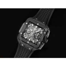 [홍콩명품시계.HUBLOT] 휴블럿 스퀘어 뱅 유니코 크로노그래프 블랙 세라믹 베젤 스켈레톤 다이얼