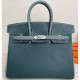 [홍콩명품.Hermes] 에르메스 24SS 로고 Birkin 25 레더 가죽 핸드백 토트백 (블루-은장), BGM3448, H3, 홍콩명품가방,명품쇼핑몰,크로스백,핸드백,구매대행,무브타임