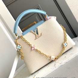 [홍콩명품.LOUIS VUITTON] 루이비통 24SS 로고 레더 가죽 핸드백 토트백 M23954 (아이보리), BGM3471, BDA, 홍콩명품가방,명품쇼핑몰,크로스백,핸드백,구매대행,무브타임