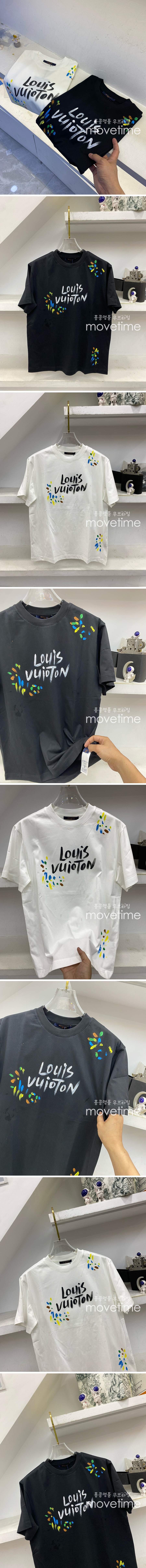 [홍콩명품.LOUIS VUITTON] 루이비통 24SS 로고 그래픽 프린트 반팔 티셔츠 (2컬러), BM15204, BR, 홍콩명품의류,구매대행,온라인명품