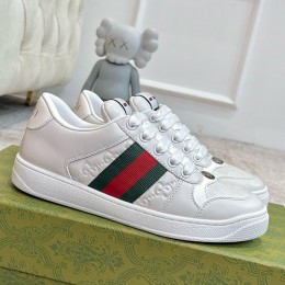 [홍콩명품.Gucci] 구찌 24SS 로고 스크리너 레더 가죽 스니커즈 운동화 (2컬러), SE3824, S2, 명품스니커즈,운동화,구두,로퍼,하이탑,신발