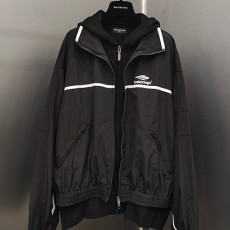 [홍콩명품.BALENCIAGA] 발렌시아가 24SS 스포티로고 Layered Tracksuit 후드 바람막이 자켓 (블랙), BM15422, L2, 홍콩명품의류,구매대행,온라인명품