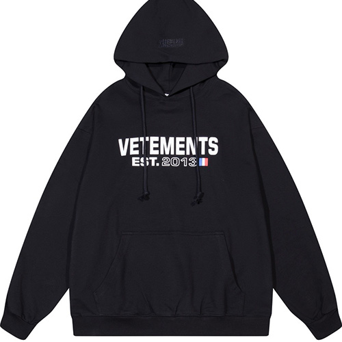 [홍콩명품.VETEMENTS] 베트멍 24SS 로고 프린트 후드 티셔츠 (블랙), BM15463, JU, 홍콩명품의류,구매대행,온라인명품