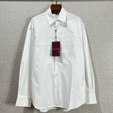 [홍콩명품.Gucci] 구찌 24SS 로고 자수 포플린 남방 셔츠 (화이트), BM15474, JU, 홍콩명품의류,구매대행,온라인명품