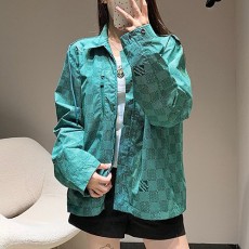 [홍콩명품.LOUIS VUITTON] 루이비통 24SS 로고 다미에 후드 바람막이 자켓 (그린), BM15601, TBG, 홍콩명품의류,구매대행,온라인명품