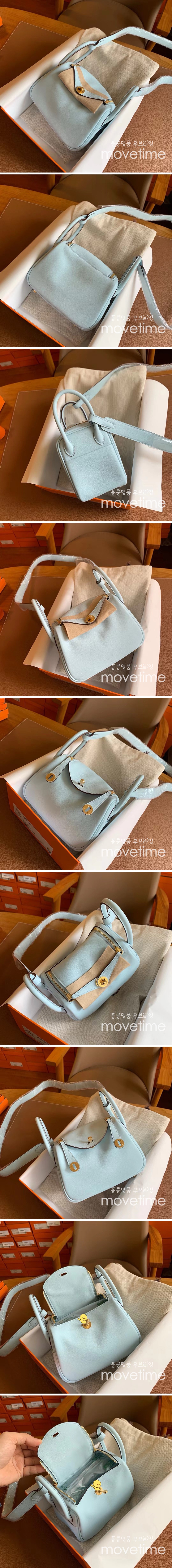 [홍콩명품.Hermes] 에르메스 24SS 로고 Mini lindy swift 토트백 크로스백 (스카이블루), BGM3565, H3, 홍콩명품가방,명품쇼핑몰,크로스백,핸드백,구매대행